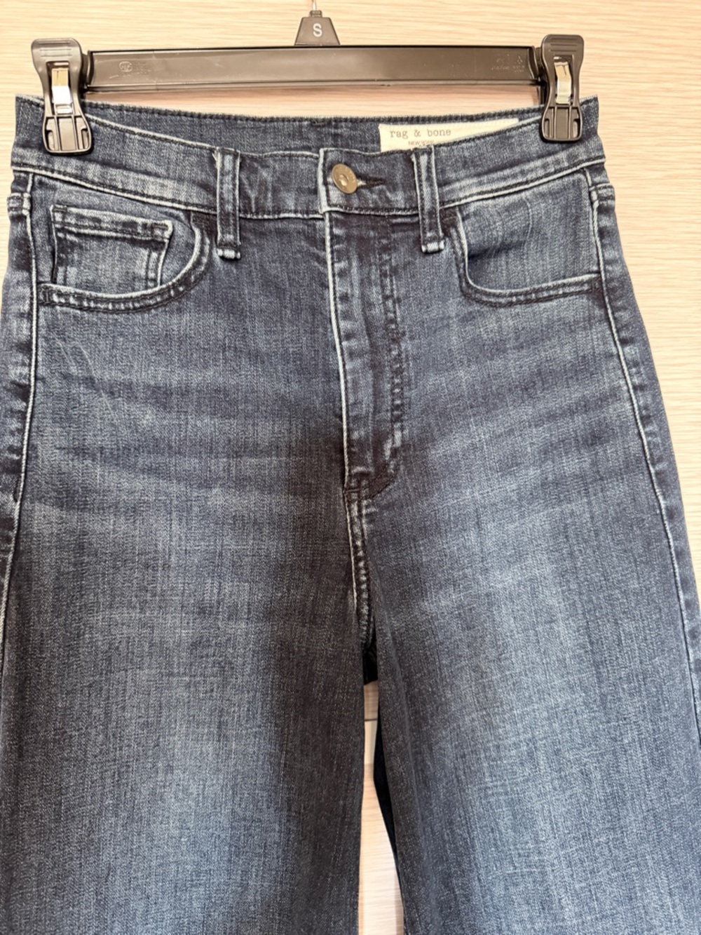 rag & bone Serena High Waist Wide Leg Jeans (Dark Wash) in sz. 25 - Picture 6 of 14